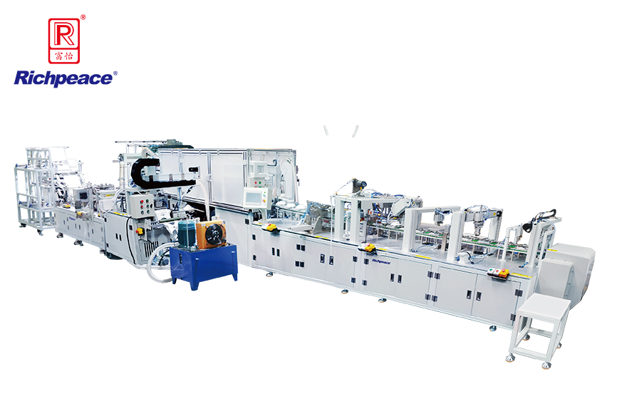富怡全自動罩杯口罩生產(chǎn)線 (預(yù)成型 盤頭帶)