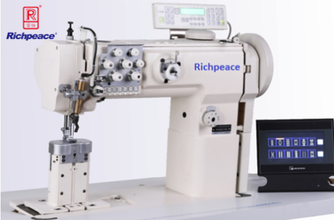 程控柱式雙針旋轉針桿綜合送料縫紉機